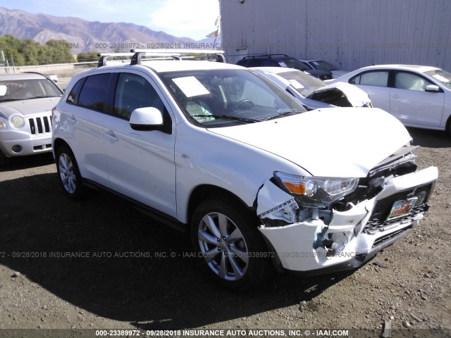 4A4AR3AU2FE015911 - 2015 MITSUBISHI OUTLANDER SPORT ES WHITE photo 1