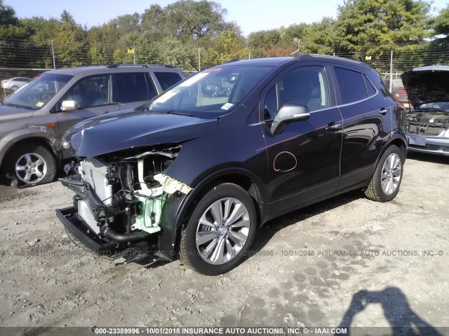 KL4CJASB8JB563490 - 2018 BUICK ENCORE PREFERRED GRAY photo 2