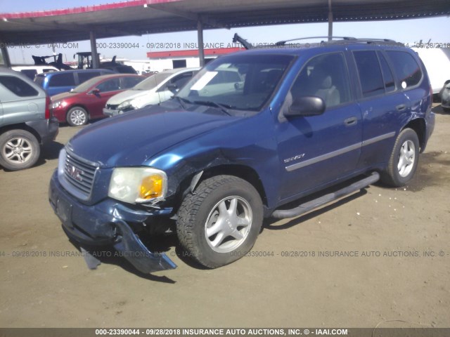 1GKDT13S062124038 - 2006 GMC ENVOY BLUE photo 2