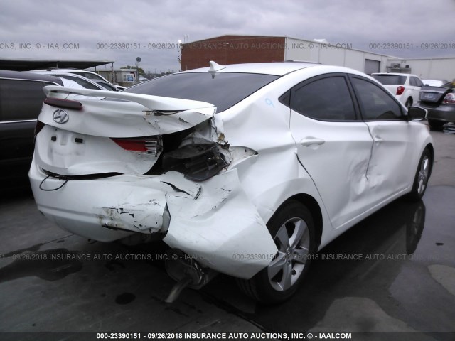 5NPDH4AE0DH361846 - 2013 HYUNDAI ELANTRA GLS/LIMITED WHITE photo 4