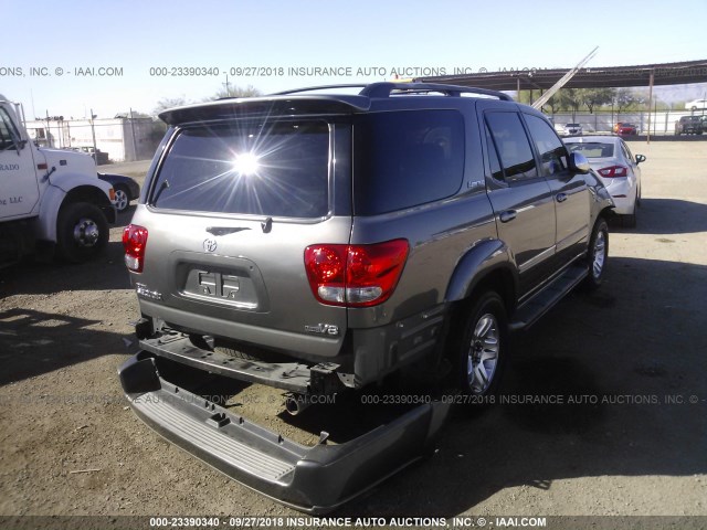 5TDZT38A17S291984 - 2007 TOYOTA SEQUOIA LIMITED GRAY photo 4