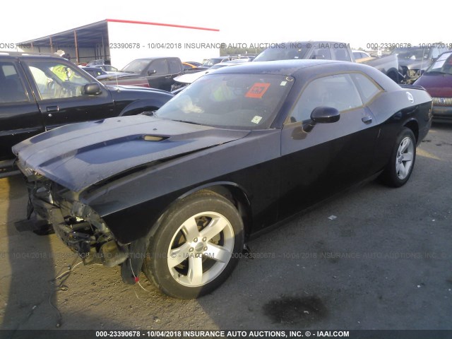 2C3CDYAG0DH718651 - 2013 DODGE CHALLENGER SXT BLACK photo 2