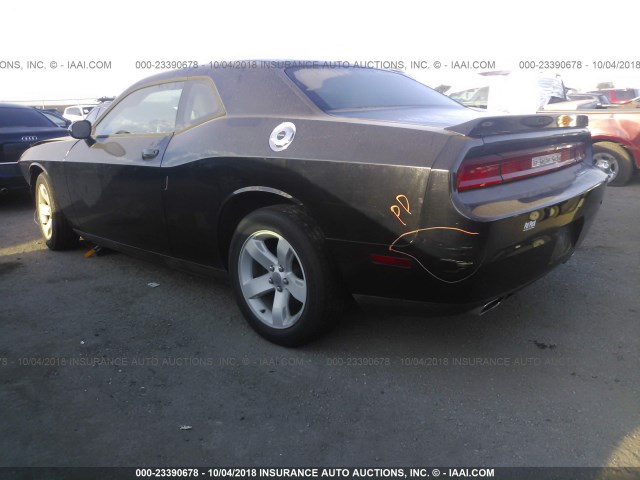 2C3CDYAG0DH718651 - 2013 DODGE CHALLENGER SXT BLACK photo 3