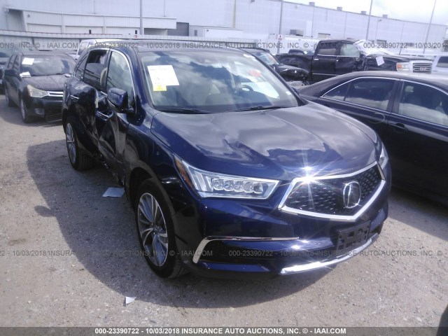 5FRYD3H58HB010537 - 2017 ACURA MDX TECHNOLOGY BLUE photo 1