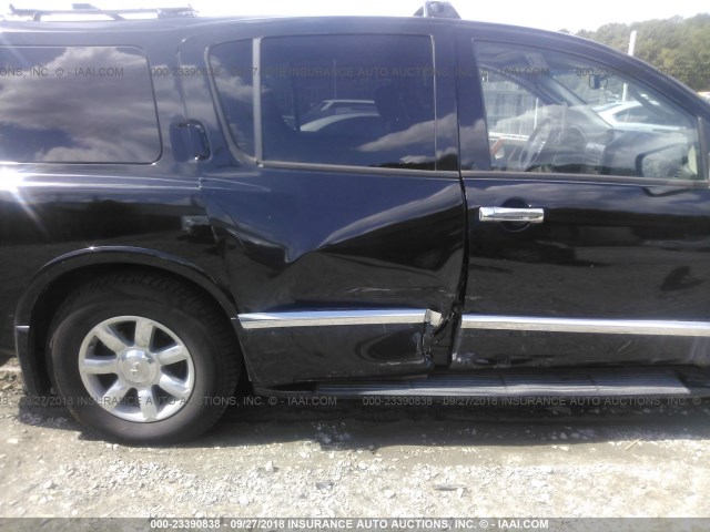 5N3AA08A16N812405 - 2006 INFINITI QX56 BLACK photo 6