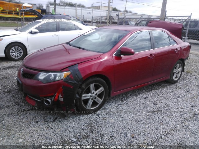 4T1BF1FK9DU713673 - 2013 TOYOTA CAMRY L/SE/LE/XLE წითელი ფოტო 2