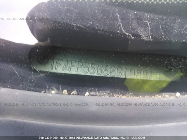 1FAFP55U62G108864 - 2002 FORD TAURUS SES GRAY photo 9