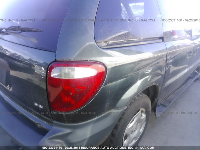 1B4GP253X1B240006 - 2001 DODGE CARAVAN SE GREEN photo 6