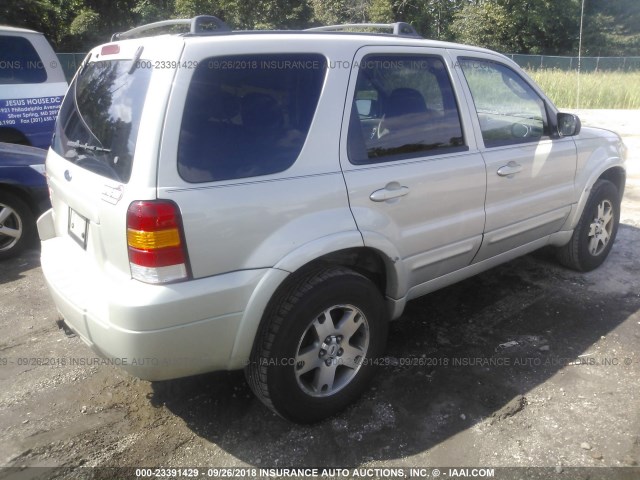 1FMYU94145KA35890 - 2005 FORD ESCAPE LIMITED SILVER photo 4