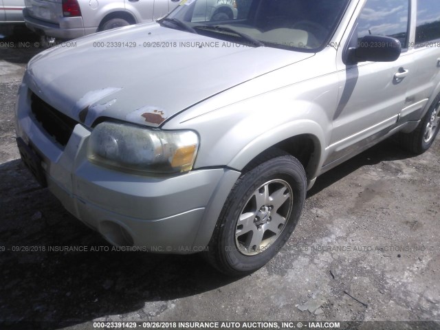 1FMYU94145KA35890 - 2005 FORD ESCAPE LIMITED SILVER photo 6