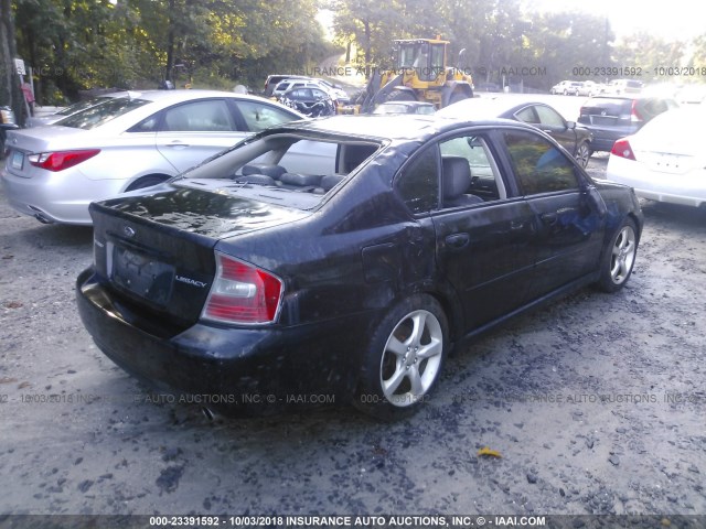 4S3BL616777209811 - 2007 SUBARU LEGACY 2.5I BLACK photo 4