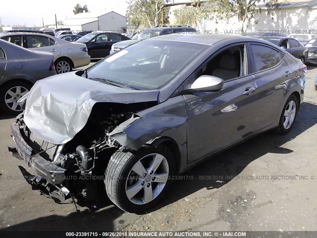 5NPDH4AE6DH230078 - 2013 HYUNDAI ELANTRA GLS/LIMITED GRAY photo 2