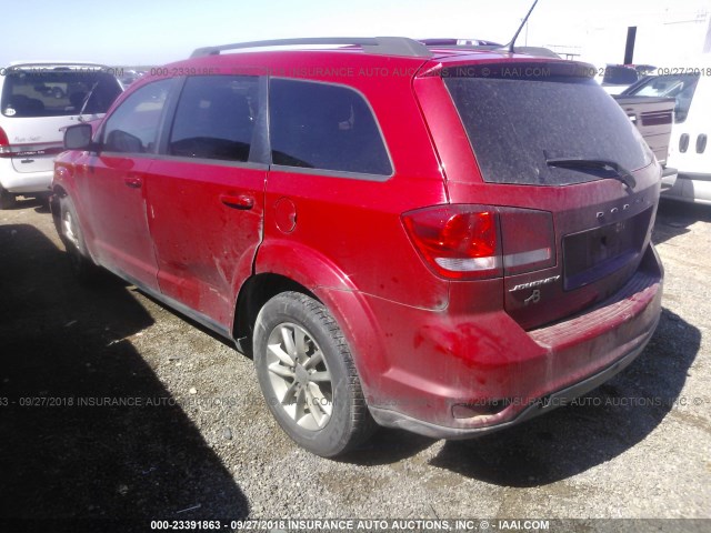 3C4PDCBB6GT163140 - 2016 DODGE JOURNEY SXT RED photo 3