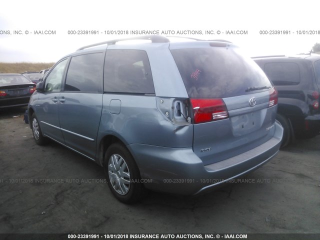 5TDZA23C35S368702 - 2005 TOYOTA SIENNA CE/LE BLUE photo 3