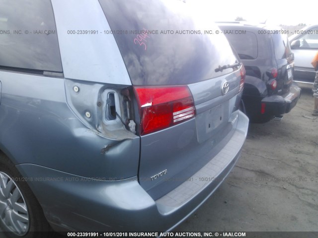 5TDZA23C35S368702 - 2005 TOYOTA SIENNA CE/LE BLUE photo 6