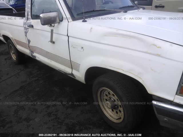 1FTCR10A6MTA51430 - 1991 FORD RANGER WHITE photo 6