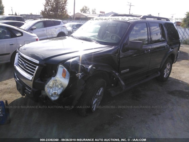 1FMEU73E37UA90303 - 2007 FORD EXPLORER XLT BLACK photo 2