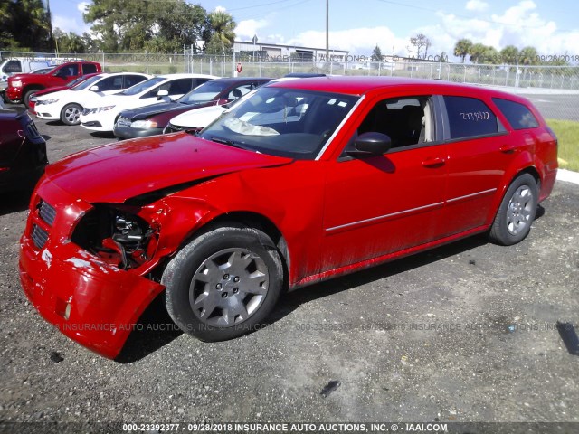 2D4FV47V17H672193 - 2007 DODGE MAGNUM SXT RED photo 2