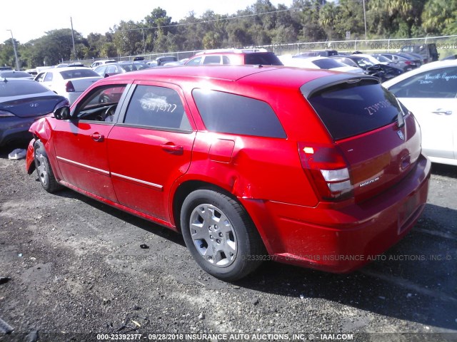 2D4FV47V17H672193 - 2007 DODGE MAGNUM SXT RED photo 3