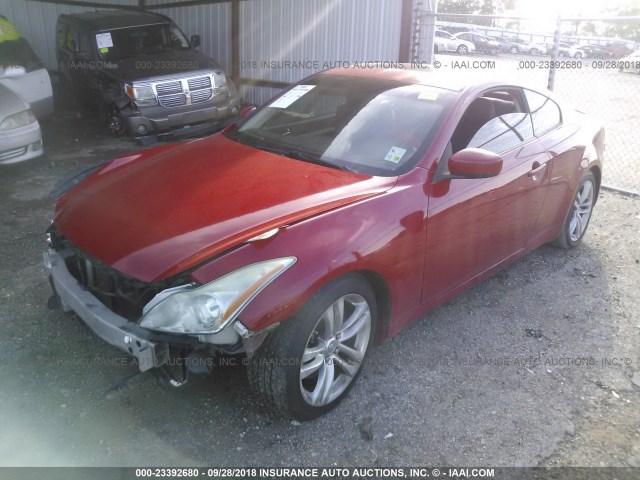 JNKCV64E48M124671 - 2008 INFINITI G37 JOURNEY/SPORT RED photo 2