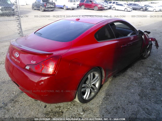 JNKCV64E48M124671 - 2008 INFINITI G37 JOURNEY/SPORT RED photo 4