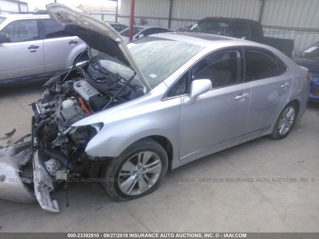 JTHBB1BA9B2044096 - 2011 LEXUS HS 250H SILVER photo 2