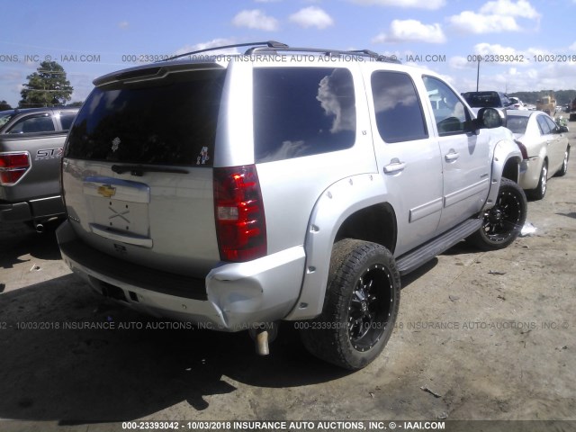 1GNSCBE07DR180817 - 2013 CHEVROLET TAHOE C1500 LT SILVER photo 4