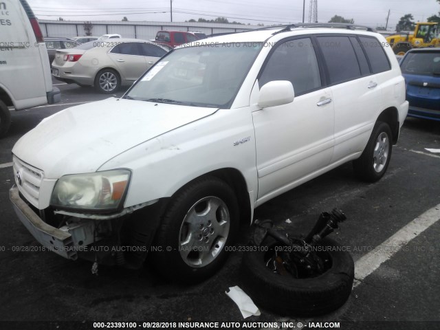 JTEGP21A260118133 - 2006 TOYOTA HIGHLANDER LIMITED WHITE photo 2