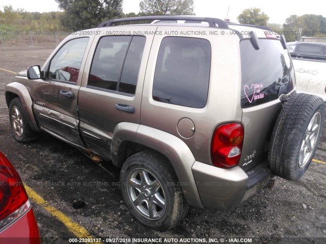 1J8GL58K04W119946 - 2004 JEEP LIBERTY LIMITED GOLD photo 3