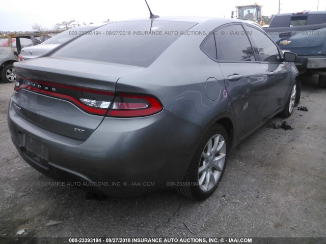 1C3CDFBA0DD708360 - 2013 DODGE DART SXT GRAY photo 4