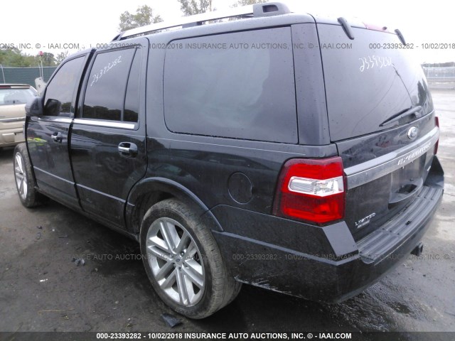1FMJU2ATXFEF47054 - 2015 FORD EXPEDITION LIMITED BLACK photo 3