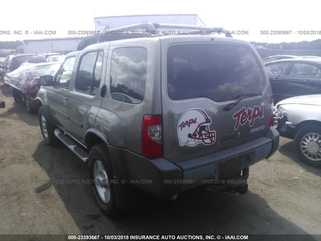 5N1ED28T43C637363 - 2003 NISSAN XTERRA XE/SE GOLD photo 3