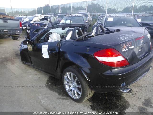 WDBWK56F25F038684 - 2005 MERCEDES-BENZ SLK 350 BLACK photo 3