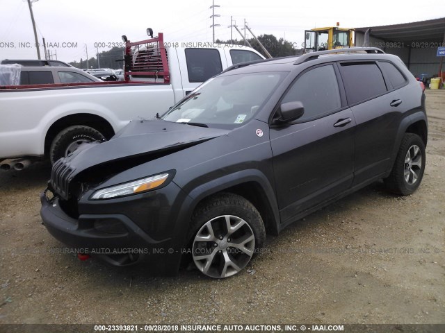 1C4PJMBS9FW615900 - 2015 JEEP CHEROKEE TRAILHAWK BLACK photo 2