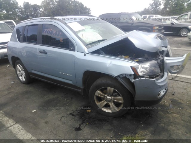 1C4NJCBA2ED562878 - 2014 JEEP COMPASS SPORT Light Blue photo 1