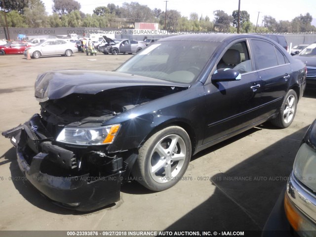 5NPEU46F07H187430 - 2007 HYUNDAI SONATA SE/LIMITED Dark Blue photo 2