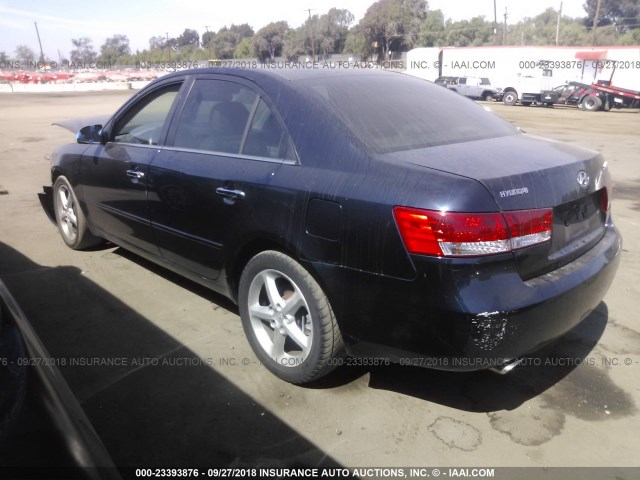 5NPEU46F07H187430 - 2007 HYUNDAI SONATA SE/LIMITED Dark Blue photo 3