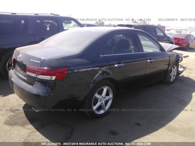 5NPEU46F07H187430 - 2007 HYUNDAI SONATA SE/LIMITED Dark Blue photo 4