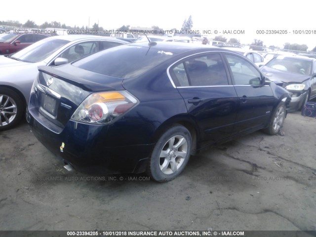 1N4CL21E58C229963 - 2008 NISSAN ALTIMA HYBRID BLUE photo 4