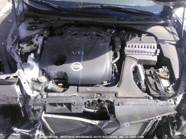 1N4AA5AP0DC819868 - 2013 NISSAN MAXIMA S/SV SILVER photo 10