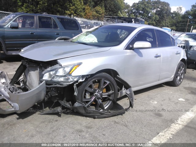 1N4AA5AP0DC819868 - 2013 NISSAN MAXIMA S/SV SILVER photo 2