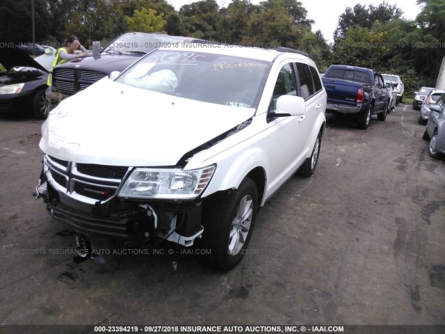 3C4PDCBG2HT510623 - 2017 DODGE JOURNEY SXT WHITE photo 2