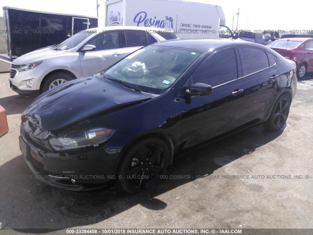 1C3CDFBB9ED866562 - 2014 DODGE DART SXT BLACK photo 2