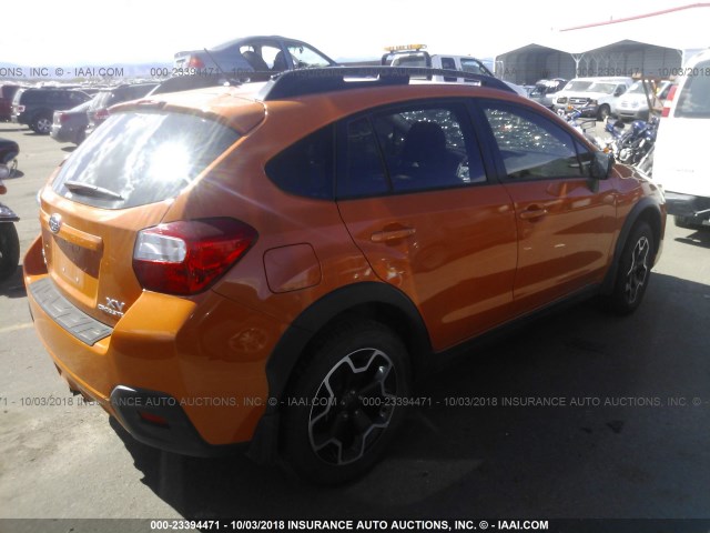 JF2GPACC9D1803669 - 2013 SUBARU XV CROSSTREK 2.0 PREMIUM ORANGE photo 4