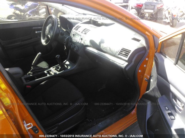 JF2GPACC9D1803669 - 2013 SUBARU XV CROSSTREK 2.0 PREMIUM ORANGE photo 5