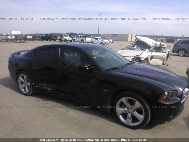 2C3CDXCT1EH155311 - 2014 DODGE CHARGER R/T BLACK photo 1