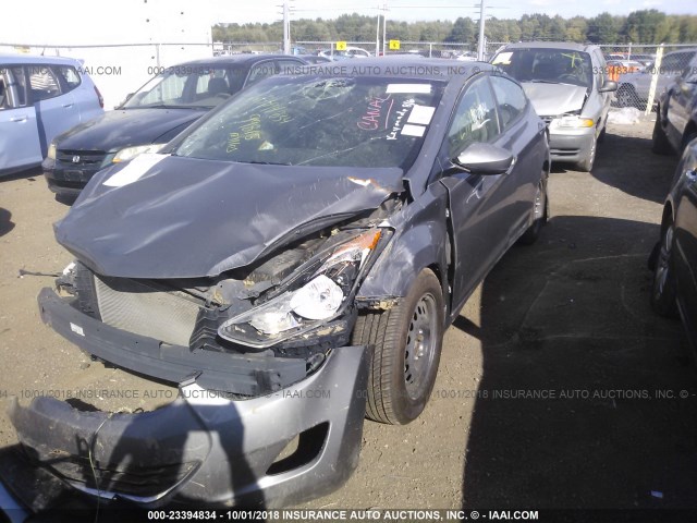 5NPDH4AE7DH187998 - 2013 HYUNDAI ELANTRA GLS/LIMITED GRAY photo 2