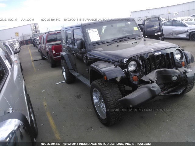 1C4HJWEG4CL205414 - 2012 JEEP WRANGLER UNLIMITE SAHARA BLACK photo 1