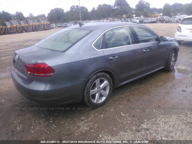 1VWBP7A32DC035341 - 2013 VOLKSWAGEN PASSAT SE GRAY photo 4