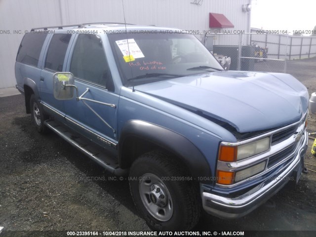 1GNGK26J8TJ358473 - 1996 CHEVROLET SUBURBAN K2500 BLUE photo 1